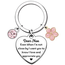 TTOVEN Nan Gifts Nan Keyring Nan Birthday Gifts Mothers Day Gifts Nan Keyring from Granddaughter Grandson