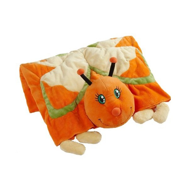 Pillow Pets Authentic Butterfly Orange Blanket Plush