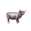 2092 Highland Cow Solid Bronze Miniature Statue Sculpture Figure -