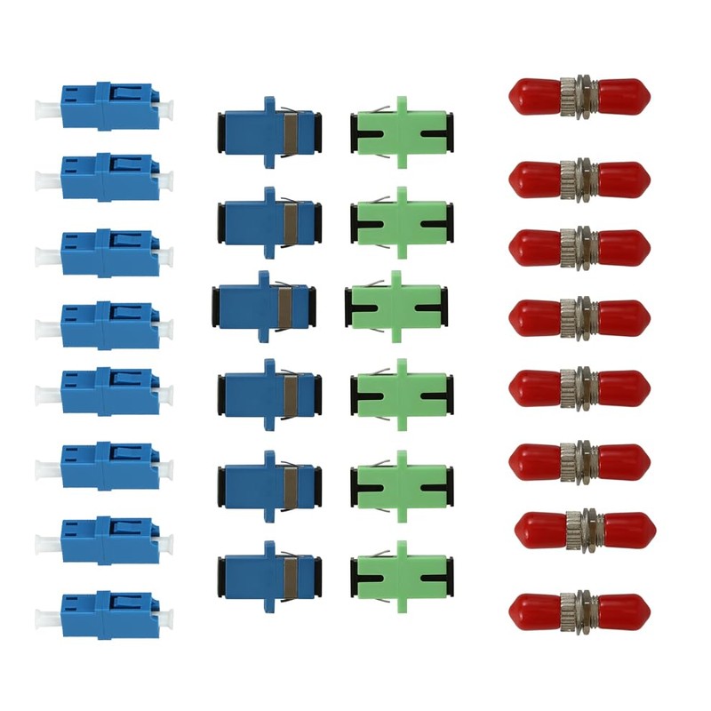 Solnique Fiber Optic Coupler Kit – 26-Piece Connector Set for