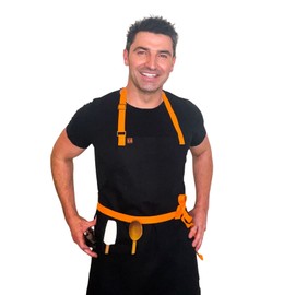 Chef Stu - Celebrity Chef Stuart O’Keeffe’s Ultra-Quality Custom Denim Cooking Apron with Pockets, Waterproof & Stain Proof
