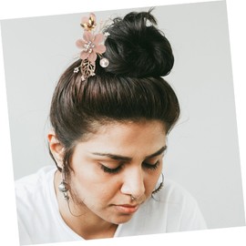 LIFKOME 3pcs Wedding Flower Hair Comb Rhinestones and Pearls Elegant Bridal Hair Accessories for Women for Weddings Parties and Special Occasions Eye-catching Headdress