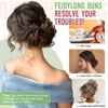 FeidyLong 2 PCS Messy Bun Hair Piece Wavy Curly Hair