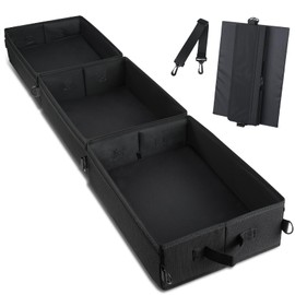 Lukeline Under Seat Storage Truck Tool Box Organizer for Truck Seat Storage Ford F150 F250 F350, 3 Compartment Collapsible Portable Truck UnderSeat Storage Organizer Box