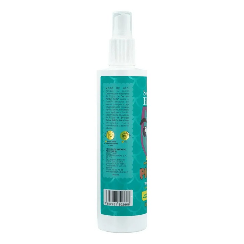 Loción Repelente De Piojos Kids Secreto Herbal 250ml