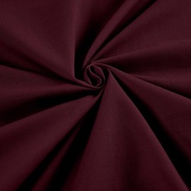 New Creations Fabric & Foam Inc, 60" Wide Premium Light Weight Poly Cotton Blend Broadcloth Fabric (Burgundy 628, 1 Yard)