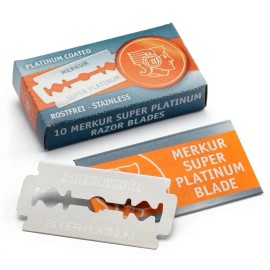 Merkur Platinum Double Edge Razor Shaving Blades For Safety Razors - 30 Blades