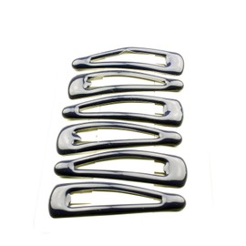 6 Navy Blue Plastic Hair Slides IN4585