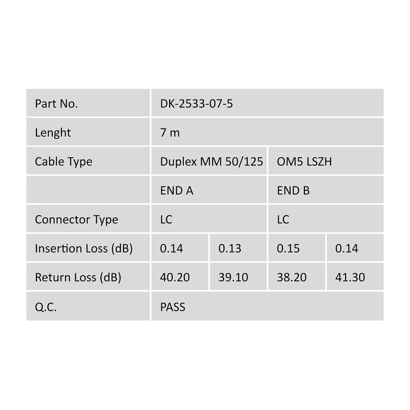 Assmann Electronic dk-2533-07-5 7 m LC LC Fibre Optic Cable