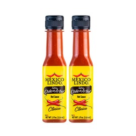 Mexico Lindo Chile de Arbol Hot Sauce Ingredients | 12,190 Scoville Level | Classic Flavor | 5 Fl Oz Bottles (Pack of 2)