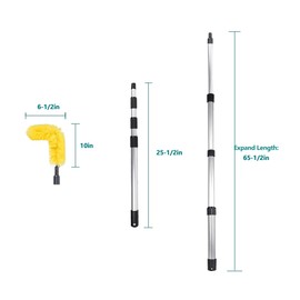 Daisypower Gutter Cleaning Brush Roofing Guard Cleaner Tool with Telescopic Extension Pole, Easy Remove Leaves and Debris from The Ground