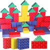 Junkin 48 Pcs Cardboard Building Blocks Extra Thick Jumbo Cardboard