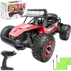 BEZGAR Remote Control Car - 2.4GHz High Speed 33KM/H RC Cars Toys, 1:14 Monster RC Truck Off Road with LED Headlight and Rechargeable Battery Gifts for Adults Boys 8-12, Summer Gift Ideas, Birthday Gift Ideas, TB141 RC truck, Fun & durable rc car:_BLUE