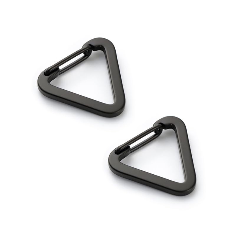 2pcs Triangle Carabiner Clip, Stainless Steel Quick Release Keychain Carabiner