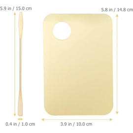 Paletas Acrílicas para Mezclar Maquillaje Doradas Juego de 2 Incluye Espátula, Uso en Uñas y Cosmética, Formato Ligero, para Artistas de Maquillaje