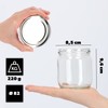 KADAX Jam Jars 425 ml, Preserving Jars with Screw Lids,