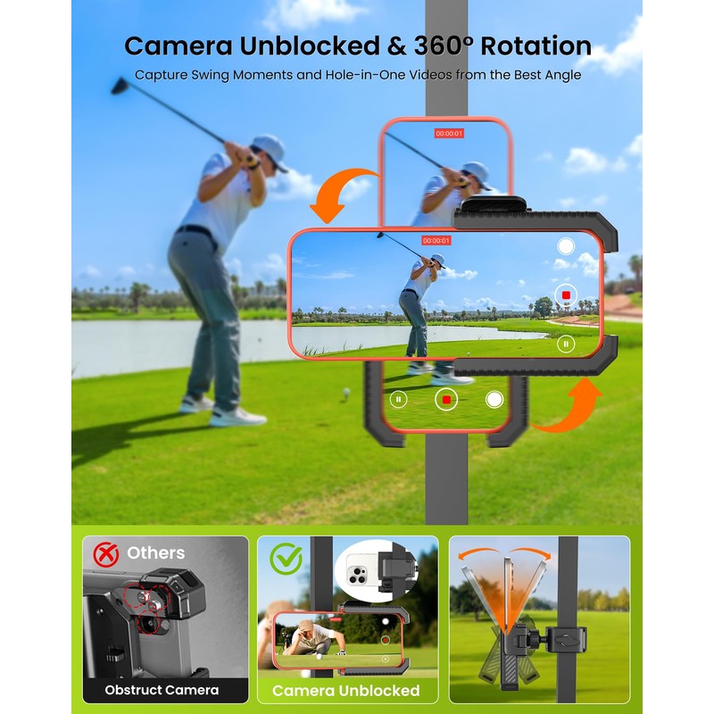 Golf Cart Phone Holder Mount - 3s Phone Clip Install,