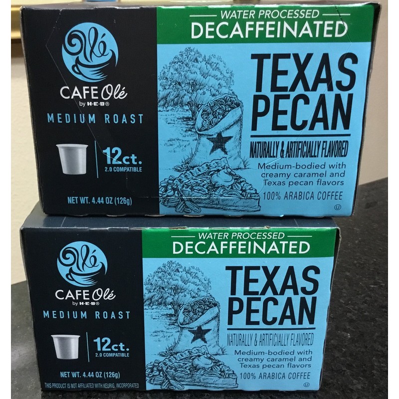 Cafe Ole Texas Pecan DECAF k-cup coffee 12. cts. (Pack