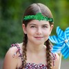 Wziys 2pcs St. Patrick's Day Green Sequins Shamrock Headbands Elastic