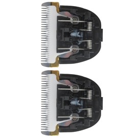 Qblahip 2pcs Dog Hair Clipper Blade Professional Pet Clippers Replacement Blades Cat Dog Accessory for Baorun P2/P3 (One Size, BrownX2)