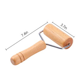 Pastry Pizza Roller Natural Wood Rolling Pins for Baking Non Stick Wood Dough Roller Suitable for Smaller Hands T Shape