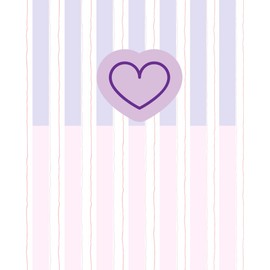 Pastel Heart Composition Notebook for Students: Aesthetic Soft Stripe Design | Cute Study Notebook | 7.5 x 9.5 in | 120 Pages