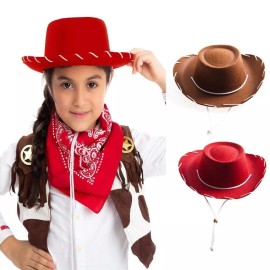 Nicky Bigs Novelties Child Cowboy Cowgirl Hat Jessie Ranch Woody Western Costume Vintage 1950'S