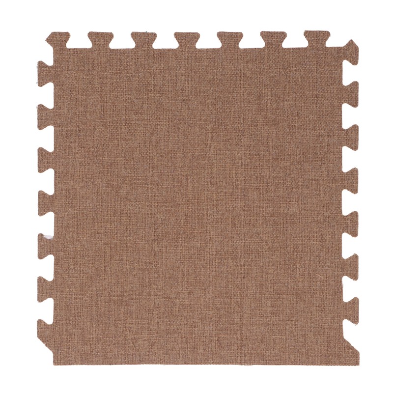 10pcs Cotton Linen Interlocking Carpet Tiles Anti Slip Floor Protection