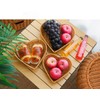 3-Pack Heart Imitation Rattan Picnic Basket Set Assorted Sizes