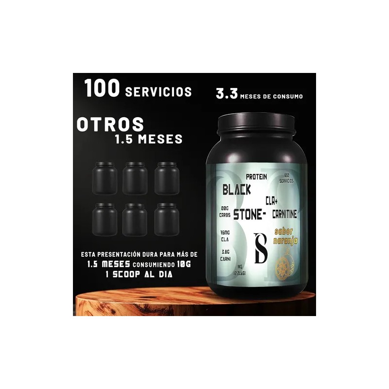 Cla Carnitina Black Stone 1kg 100 Servicios Varios Sabores