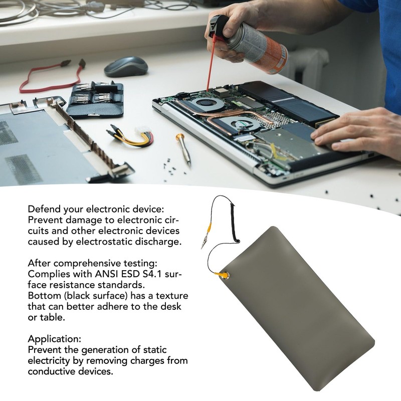 Anti Static Mat, Rubber Heat Resistant Anti Slip Electronics Repair