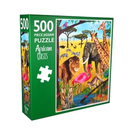 African Oasis Puzzle | 500 Pieces Puzzles for Adults | Jigsaw Puzzles for Adults, Teens, Kids, Family by Page Publications