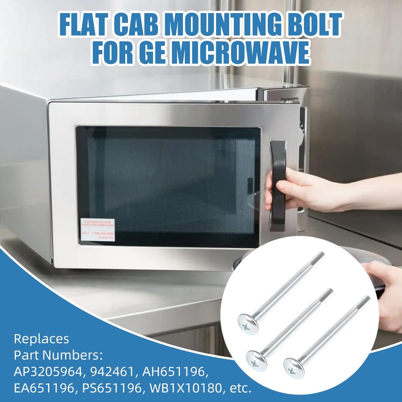 WB01X10180 Microwave Mounting Flat Bolt Easy Installation, Universal Fit |Compatible