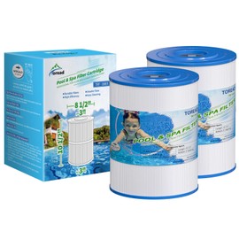 TOREAD NSF-50 Certified Watkins 31114 Replacement Tiger River Spa Filter, Compatible Unicel C-8465, PWK65, Filbur FC-3960, 71827, 71828 Hot Tub Filter, 65 sq. ft Hot Spring Spa Filter 2PACK