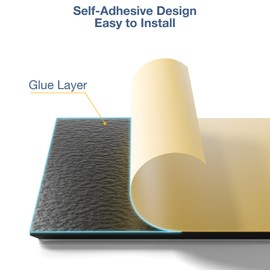 22 Pack X-Line Design Acoustic Panels, 12" X 12" X 0.4" Self-Adhesive Sound Proof Foam Panels for Walls, Soundproof Wall Panels for Home & Office (White on Black)