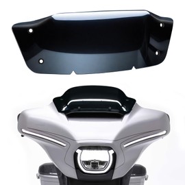 Kiawnia 7 inch Motorcycle Wave Windshield Windscreen Wind Splitter Compatible for Harley Davidson CVO Street Glide FLHXSE 2023 2024, CVO Street Glide FLHXS 2023 & FLHX 2024 (Black)