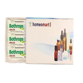 homeomart.com Bothrops Lanceolatus Homeopathy Pellets (Pills) in 200C Potency, Pack of 3