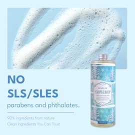 ROMIIE ZOI Christmas Foaming Hand Soap Gift Set, Snowdrop Design with Peppermint Scent – 1000ml Refill and 500ml Bottle – Cruelty Free Formula for Sensitive Skin, Holiday Soap for Winter Decoration