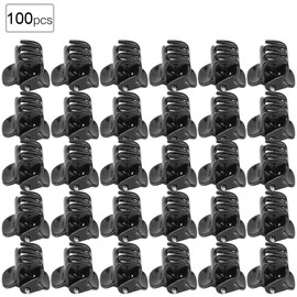 100PCS Mini Hair Clips, Black Plastic Small Hair Crown Claws Pins Clamps Stylish Jaw Clips Non Slip Hair Clip Clamps for Girls and Women