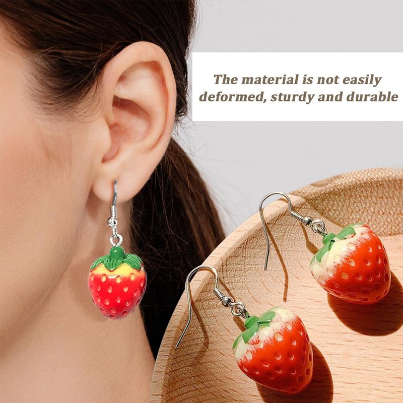 6 Pairs Stainless Steel Earrings Resin Earrings Dangle Earrings Women