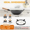 WANGYUANJI 13.4" Round-Bottom Iron Wok, Deep Chinese Stir-Fry Pan (Seasoning