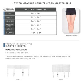 Truform Truform - Liguero estándar, color blanco, talla XS