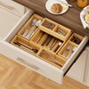 Lifewit Drawer Organizer 15 Pack(33 Grid) with 18 Inserts, Wooden