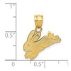 Saris and Things 14k Yellow Gold Solid Rabbit Charm Pendant