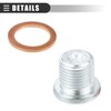 Motoforti Oil Drain Plug Screw,for Citroen C3 2003-2010, Silver Tone,