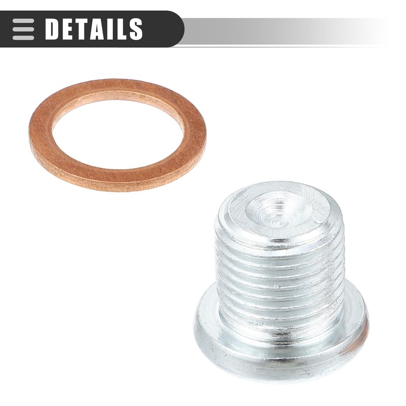 Motoforti Oil Drain Plug Screw,for Citroen C3 2003-2010, Silver Tone,