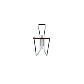 Banana Works Osha Leather Bottle Cage, Silver (SI)