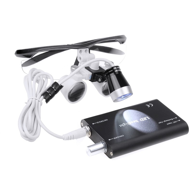 Bestlife 3.5x420mm DentaL Medical Binocular Loupes with Head light Lamp