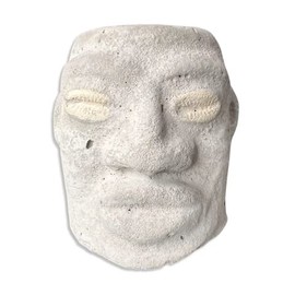 Elegua Head | Elegua Statue | Beige Cement | Afro-Caribbean Style | Santeria & Ifa Rituals
