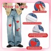 GYGYL - 48 parches para planchar en forma de corazón,